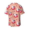 thumbnail image 2 of Wukai Bunny And Strawberry Men's Casual Short-Sleeve Button Down Shirt - Lightweight Summer Dress Shirt for Daily Wear-X-Large, 2 of 7