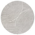 thumbnail image 3 of JONATHAN Y SCANDINAVIAN 6' Round Area Rug, Hallie Minimalist Curve Geometric - Gray/Ivory, SCN100A-6R, 3 of 8