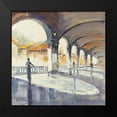 thumbnail image 2 of Atelier B Art Studio 20x20 Black Modern Framed Museum Art Print Titled - People in a spacious hall, 2 of 5