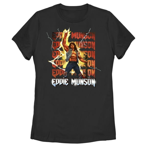 Netflix Women's Stranger Things Rockstar Eddie Munson Graphic T-Shirt