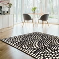 thumbnail image 2 of Linon Aspire Scallop Hand Tufted Wool 5'x8' Rug in Navy, 2 of 6