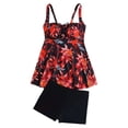 thumbnail image 4 of DHFJKG Tankini Swimsuit For Women High Waist Tummy Control Two Piece Bathing Suit With Adjustable Straps Floral Trendy Beachwear, 4 of 5