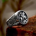 thumbnail image 3 of Pulsera de anillo de montar personalizada de acero inoxidable con nudo celta vikingo nórdico, anillo de acero de titanio, 3 of 5