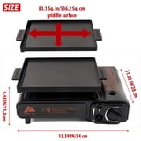 Ozark Trail 2 in 1 Butane Griddle, Green Color, 7650 BTU, Piezo ...