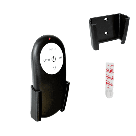 Fan Remote Holder Wall Mount – Fits Home Decorators DL-4112T-01 Fan Remotes – Black