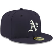 Men's New Era Navy Athletics White Logo 59FIFTY Fitted Hat