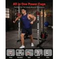 thumbnail image 4 of Gaderth Power Cage With Cable Crossover System, 2000 LBS Power Rack With LAT Pulldown and Pulley System, Multi-Function Squat Rack Home Gym With Pull Up Bar for Strength Training, 4 of 8