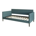 thumbnail image 4 of Home Design Sutton Twin Daybed with Upholstered Frame, Square Arms, Nailhead Trim, Comfortable Polyester Fabric, Stylish Seating and Sleeping Solution, Gray, 4 of 5