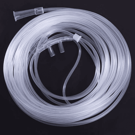 2 Packs 7-ft Oxygen Tubing for Home Oxygen Machine Clear Soft Touch Oxygen Cannula Tubing Nasal Cannula Tube Accessories, Transparent