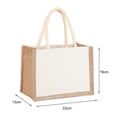 thumbnail image 2 of POINTERTECK Beach Handbag Storage Dust-proof Chic Blank Burlap Gift Bag with Handle, 2 of 5
