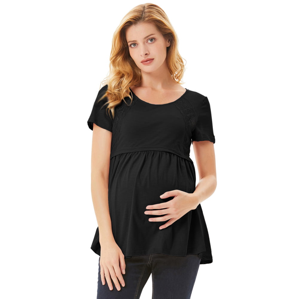 GRACE KARIN Womens 2 Layers Sleeveless Maternity Nursing Breastfeeding T-Shirt Tank Tops