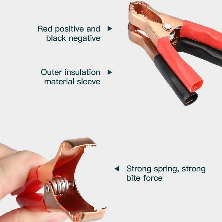12V-24V Jumper Battery Charge Cord Alligator Clamp to Male Cigarette Lighter