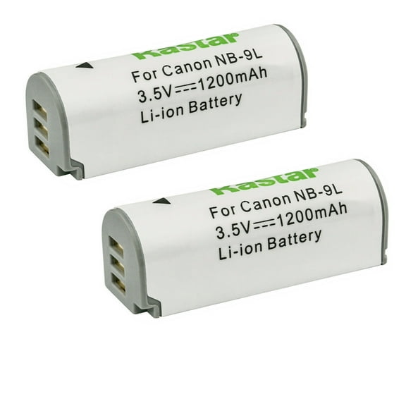 Kastar 2-Pack NB-9L Battery 3.5V 1200mAh Replacement for Canon PowerShot N, PowerShot N2, Powershot ELPH 510 HS, Powershot ELPH 520 HS, Powershot ELPH 530 HS, Powershot SD4500 IS Camera
