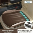 thumbnail image 3 of Car Seat Cooling Pad With Fan And Air Conditioning System - Usb Ventilated Cushion For Car And Office Chair, 3 of 5