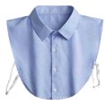 thumbnail image 1 of CSChome Fake Collar Adult Fake Collar Lapel Single Breasted False Collar Adjustable Strap Solid Color Business Collar Office Work Fake Shirt, 1 of 7