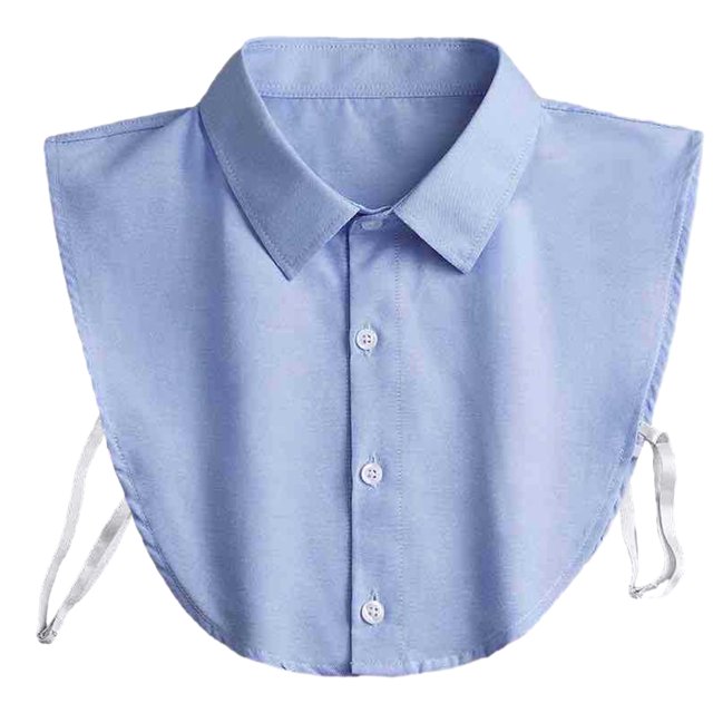 CSChome Fake Collar Adult Fake Collar Lapel Single Breasted False Collar Adjustable Strap Solid Color Business Collar Office Work Fake Shirt