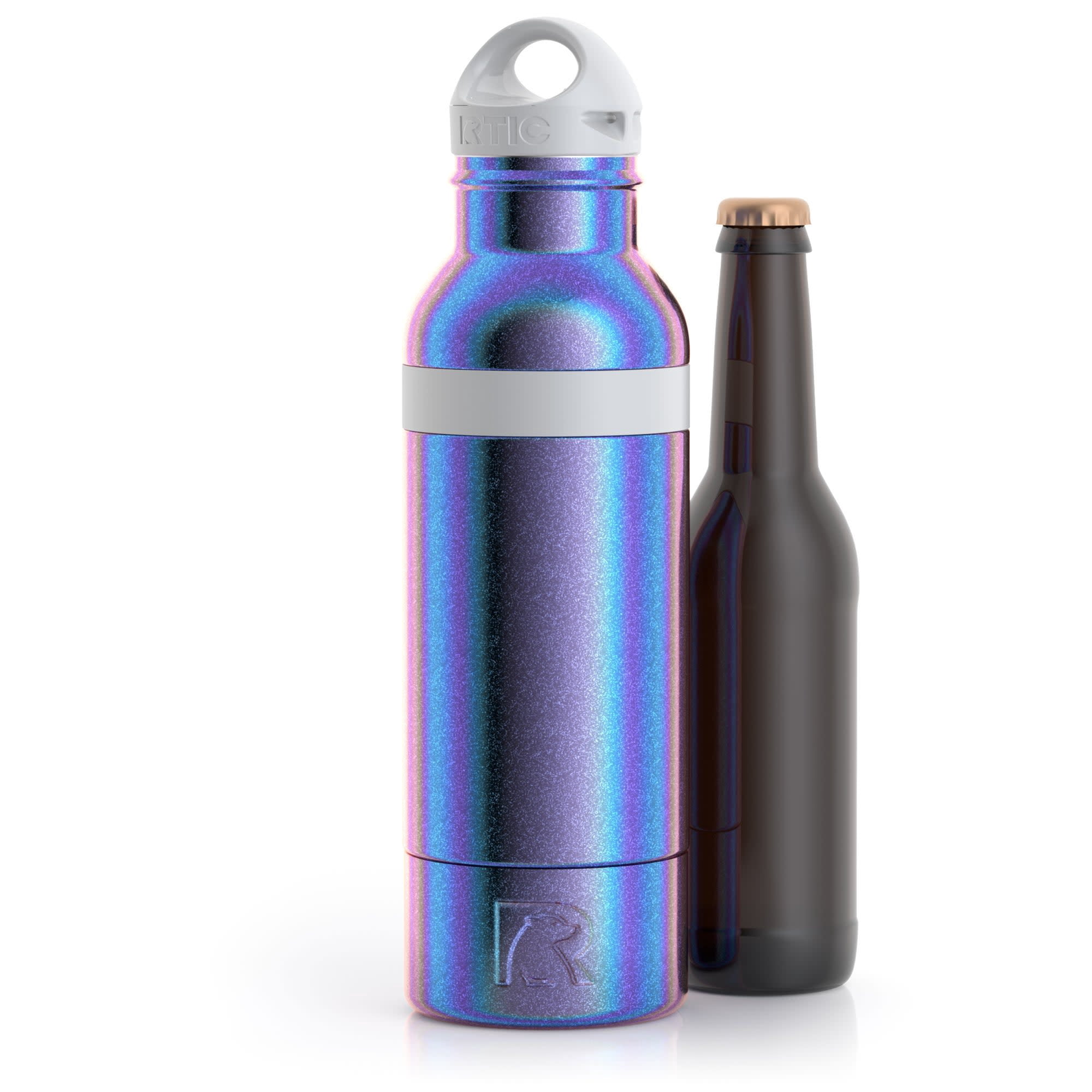 RTIC Stainless Steel Insulated Bottle Chiller with Lid, Fits 12oz or 16oz, Pacific