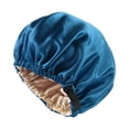 thumbnail image 3 of Gorro de seda para dormir, gorro para el pelo para bañarse, lavarse la cara y maquillarse. azul, 3 of 9