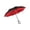 A010- Red, variant on Reverse Inverted Umbrella Double Layer Sun Umbrella - Solid Color, Orange, C - Shaped Handle, Windproof, UV Protection - for Travel, Outdoor Activities, Daily Commute