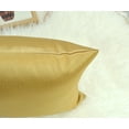 thumbnail image 4 of Aiking Home 18x18 Inches Faux Silk Square Throw Pillow Cover, Zipper Closure, Brass (Set of 2), 4 of 5