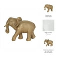 thumbnail image 5 of Elegant Elephant Figurine - Textured Polyresin Sculpture - Glam Home & Office Decor - 8" Gold, 5 of 11