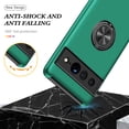 thumbnail image 7 of Allytech Google Pixel 7a Case with Ring Holder Stand, Shockproof Magnetic Cover Compatible with Car Mount Drop Protection Back Cover for Google Pixel 7a - Green, 7 of 7
