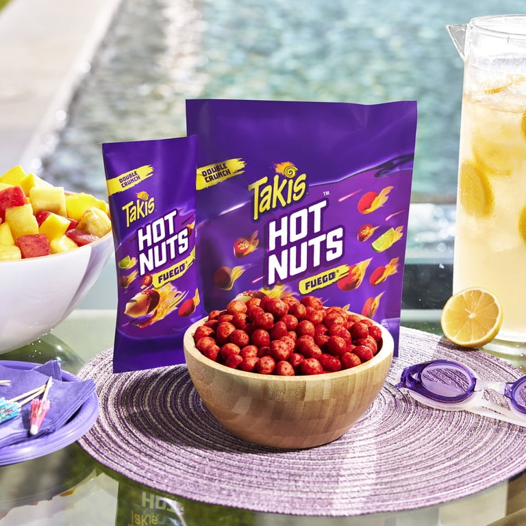 Takis Nacho Xplosion Hot Nuts 3.2 oz Snack Size Pouch, Cheese and