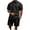 Black, variant on Mens 2 Piece Outfits Polo Shirt and Shorts Set Short Sleeve Tracksuits Casual Athletic Jogging Summer Outfits Black XXXL(XXXL)