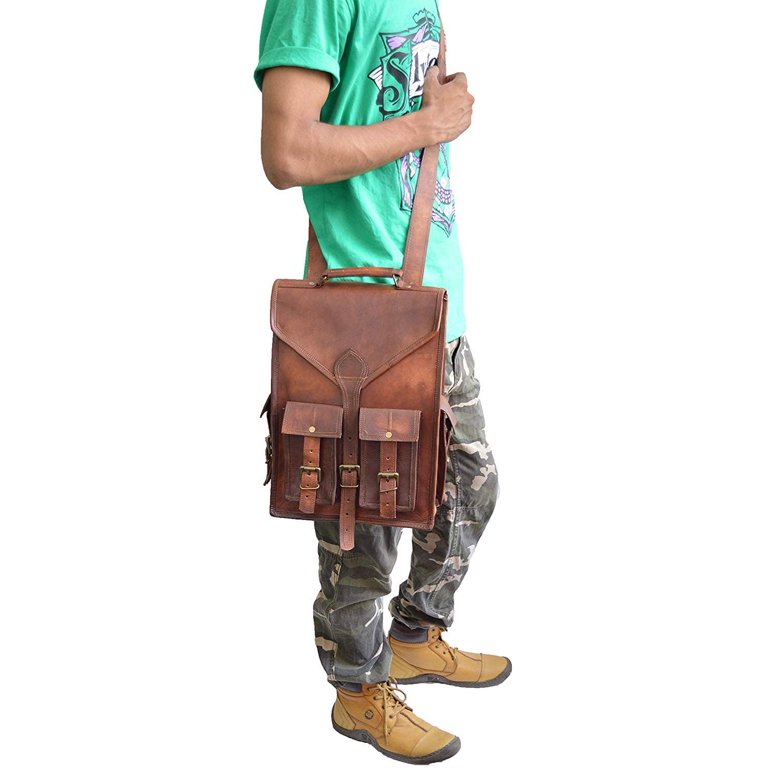 Jaald 3 in 1 Convertible Leather Backpack Rucksack Messenger Bag 