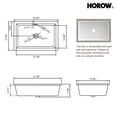 thumbnail image 5 of HOROW 23.62'' X 15.55'' Vitreous China Rectangular Modern Undermount Bathroom Sink with Overflow, 5 of 5