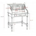 thumbnail image 2 of 32" Mini Roll Top Desk w/ USB Power Outlet H, 2 of 4