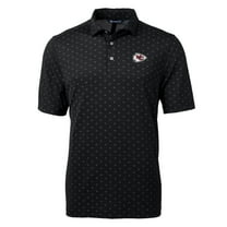 Men's Cutter & Buck Black Kansas City Chiefs Virtue Eco Pique Tile Print Polo