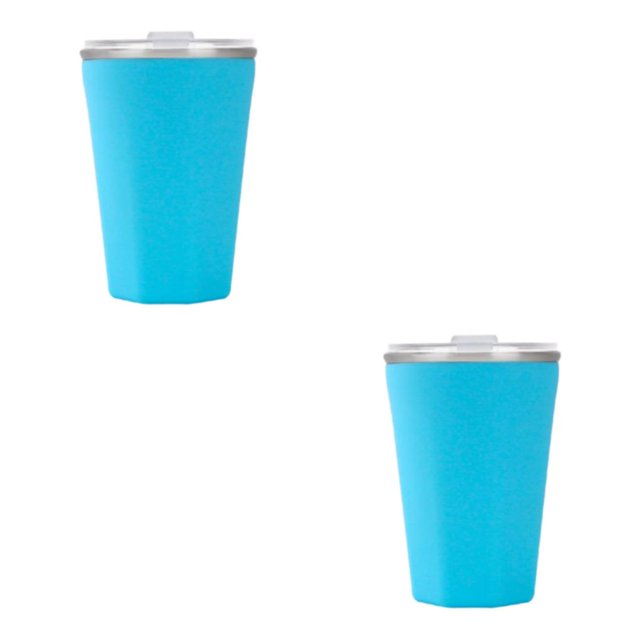 Cateissary Taza de refrigeración de acero inoxidable, estilo Simple, doble capa, 330ml, boca ancha sellada, reutilizable, lavable, para el hogar Type2 NO2