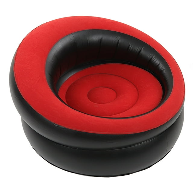 Inflatable Sofa Chair, Inflatable Couch Fast Inflation Widely Applicable PVC For Balcony Red,Grey