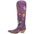 thumbnail image 3 of Dingo Women's Flower Power Suede Tall Western Boot Snip Toe Purple 6 1/2 M  US, 3 of 7