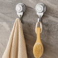 thumbnail image 3 of Strong Hold Vacuum Suction Cup Hooks Shower-Kitchen Walls Organizer Loofah Set of 2 Chrome, 3 of 7