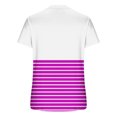 thumbnail image 5 of Lzobxe Womens Tops Casual Loose Colorful Stripe Round Neck Printed T-shirt,Sizes S-3XL, 5 of 6