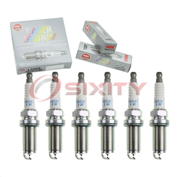 6 pc NGK 91961 Laser Iridium Spark Plugs for Ignition Wire Secondary