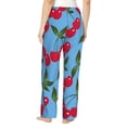 thumbnail image 3 of Kll Womens Cherry Print Pajama Pants Soft Pajama Bottoms For Women Cozy Lounge Pants, 3 of 9