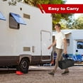 thumbnail image 2 of Costway 2 Pack Camper Levelers RV Leveling Blocks with Fluorescent Strip 2 Rubber Grip Mats, 2 of 10