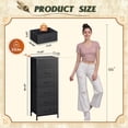 thumbnail image 3 of Cómoda alta WLIVE negra con 6 cajones y cajoneras, 3 of 9