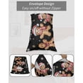 thumbnail image 6 of Gingerbread Black Pillow Cases Standard Size Set of 2 - Microfiber Bed Throw Pillow Covers, Christmas Winter Snowflake Decorative Lumbar Pillow Cover with Envelope Closure for Sofa/Travel 20"x26", 6 of 6