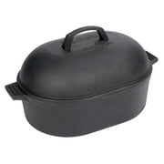 Bayou Classic 7418 12-qt Cast Iron Oval Roaster with Lid