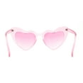 thumbnail image 4 of Womens Translucent Candy Color Iconic Heart Shape Cat Eye Sunglasses Pink, 4 of 4