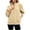 Khaki, variant on Tnhcen Women's Quarter Zip Pullover Sweatshirt Long Sleeve Mock Neck Solid Color Loose Fit Kangaroo Pocket Casual Fall Winter Soft Fleece Top Plus Size S-3XL