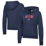 Women's Champion Navy Columbus Blue Jackets Powerblend Fleece Pullover Hoodie
