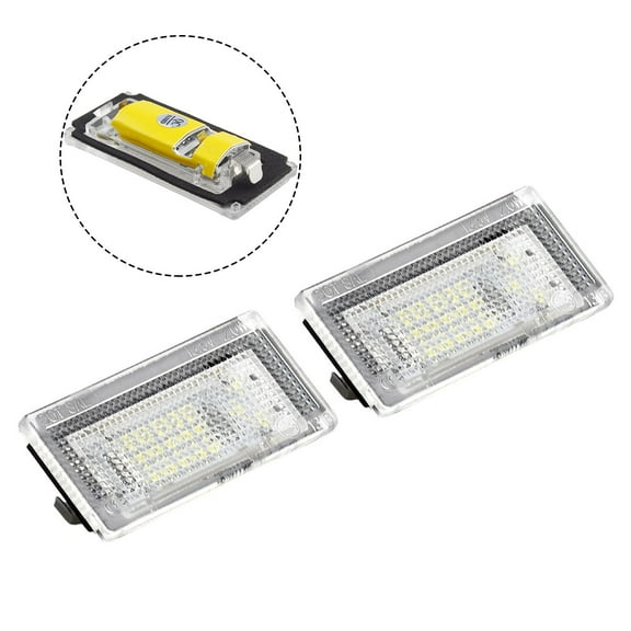 LED Rear License Plate Light Bulb Assembly Directly Fit Replacement for Mini Cooper S R50 R52 04-08 R53 01-06,18 High Power SMD LEFs Per Bulb, 6000K White,2PCS