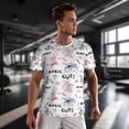 thumbnail image 3 of Wukai Cute Magic Bunny Print Men's Short-Sleeved Mesh T-Shirt,Quick-Dry Short Sleeve Workout T-Shirt-Small, 3 of 8