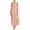 Coral/White, variant on Aqua Womens Printed Scoop Neck Maxi Dress