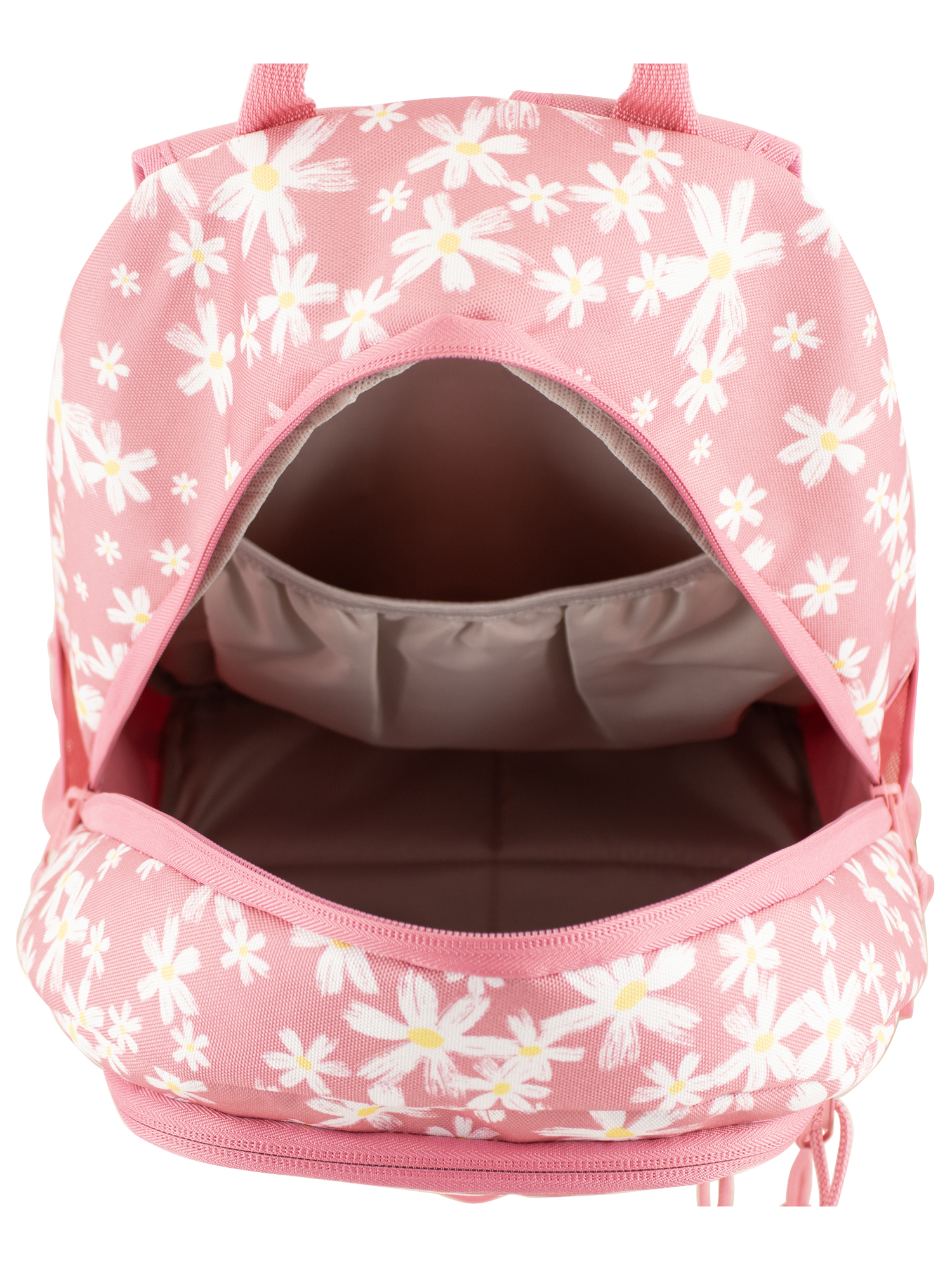 Mochila unisex de 19" Aero Core, rosa con margaritas tradicionales 7